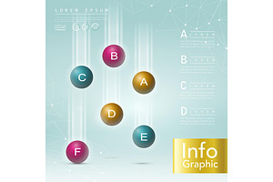 Realistic Glossy Balls Infographic