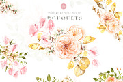 Watercolor wedding flowers, a Seasonal Illustration by MariGraphic boutique (Thumbnail 3 of 10)