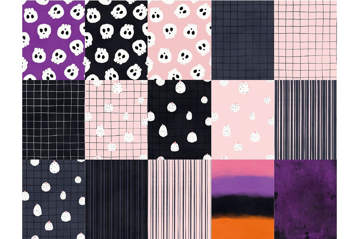 70 Hand-Drawn Halloween backgrounds, a Background Graphic by PaperJamLab (Photo 8 of 14)