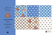 Animal Heros Seamless Patterns, an Illustration by Andrea Liesert (Thumbnail 2 of 7)