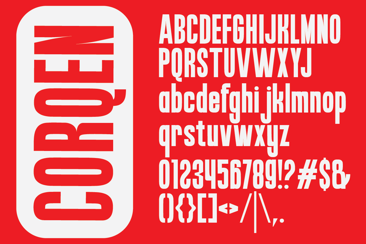Corqen, a Sans Serif Font by Muksal Creative (Photo 8 of 9)