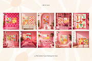 50 Girly Pink Retro Frame Mockups, a Household Mockup by Matisse Studio (Thumbnail 6 of 10)