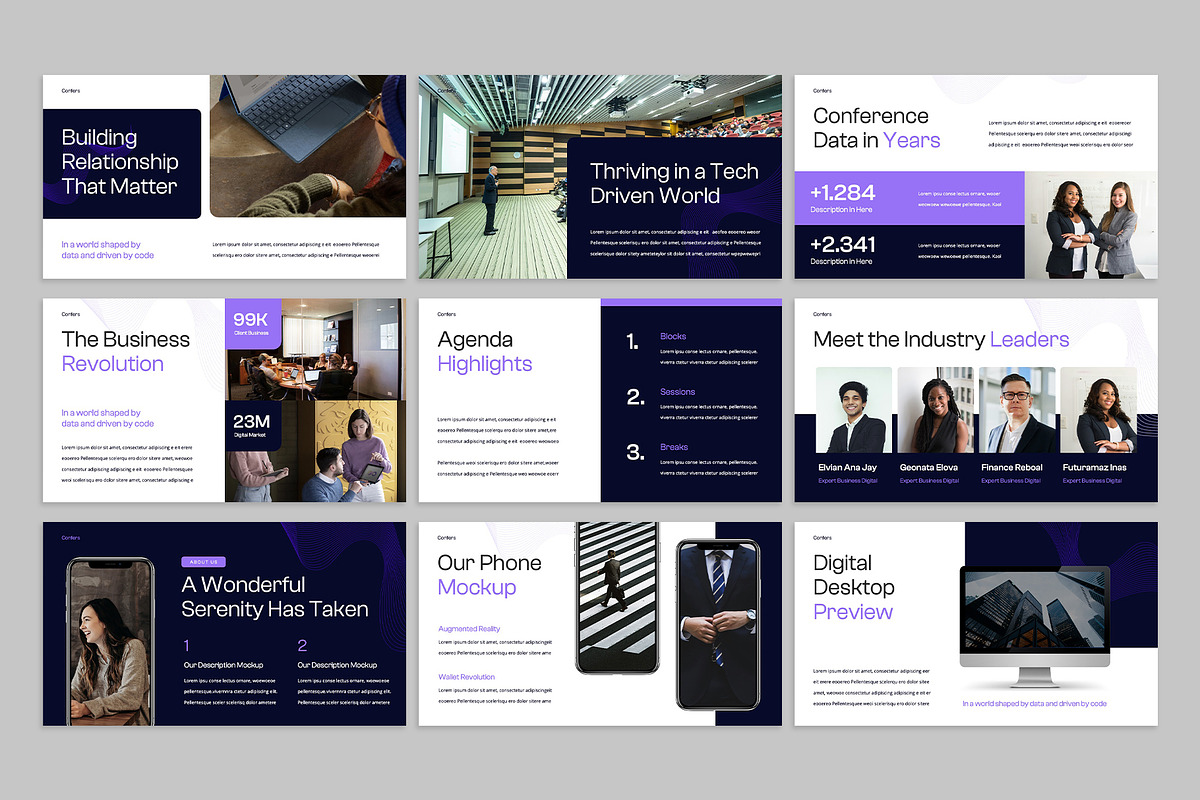 Conference Digital Google Slides, a Presentation Template by rgbryand (Photo 3 of 7)