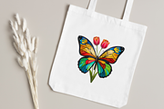 Tulip Butterfly Sublimation Clipart, an Animal Illustration by FloridPrintables (Thumbnail 3 of 12)