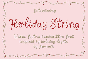 Holiday String - Vintage Dotted Font, a Handwritten Font by AnMark