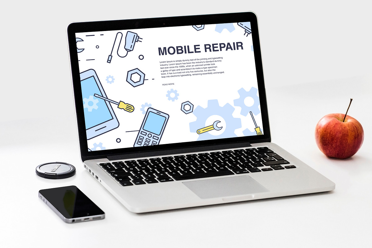 Mobile phone repair banner, a Technology Illustration by Good Studio (Photo 4 of 4)