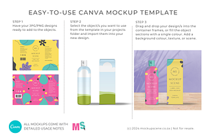 Lotion Bottle And Box Canva Mockup