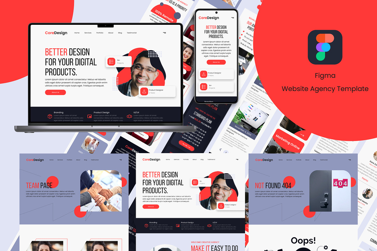 Agency Website Kit - Figma Template, an UI Kit Template by Website Template