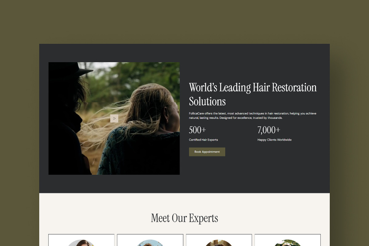 FollicaCare Hair Framer Template, a Templates & Theme by CocoDesign (Photo 2 of 4)