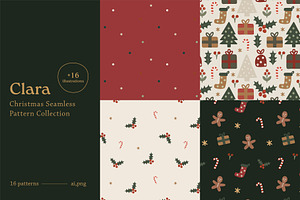 Clara Christmas Seamless Pattern