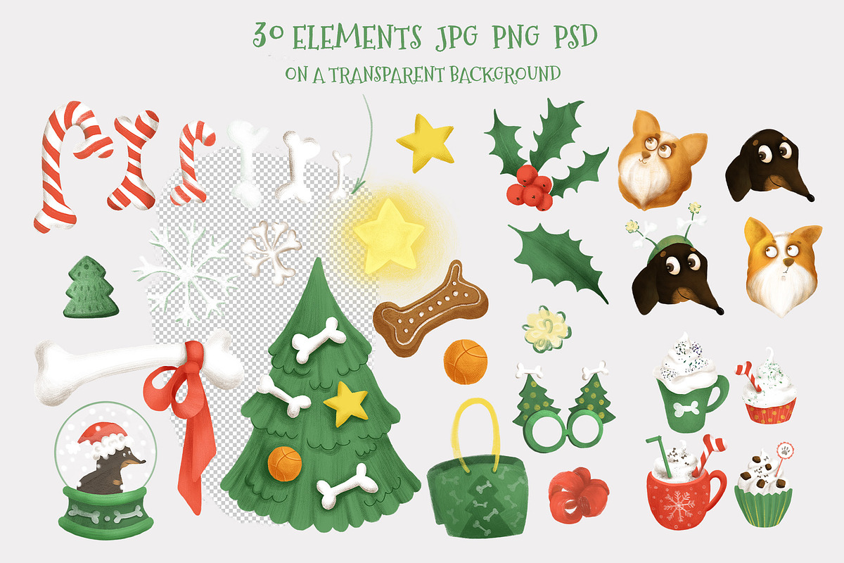 Christmas Puppies, a Seasonal Illustration by YuNa (Photo 3 of 11)