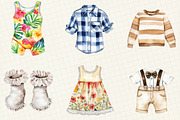 Watercolor Kids Clothing Clipart, an Illustration by OK Design (Thumbnail 5 of 5)