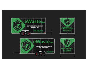 Eco-Friendly eWaste Trailer Design, a Transportation Illustration by CarWrap design
