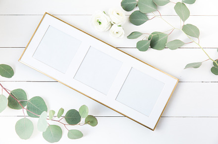 Three Square Gold Frame Stock Image, a Photo by Fine Stock Art