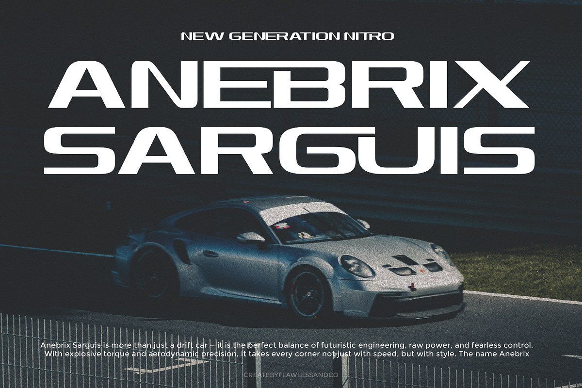 Grivor Racer - Modern Sport Font, a Sans Serif Font by Flawless And Co (Photo 2 of 10)