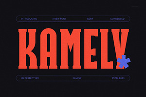 Kamely Modern Futuristic Slab Serif, a Slab Serif Font by Perfectype
