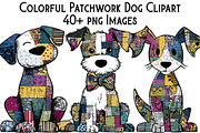 Colorful Patchwork Dog Clipart, an Illustration by Pixels.Craft (Thumbnail 1 of 6)