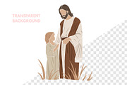 Jesus and Kids Christian Png, a Person Illustration by ⋒DesignECShop⋒ (Thumbnail 2 of 3)