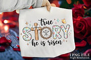 Retro True Story He Is Risen PNG, an Illustration by Canvas Craft (Thumbnail 1 of 7)