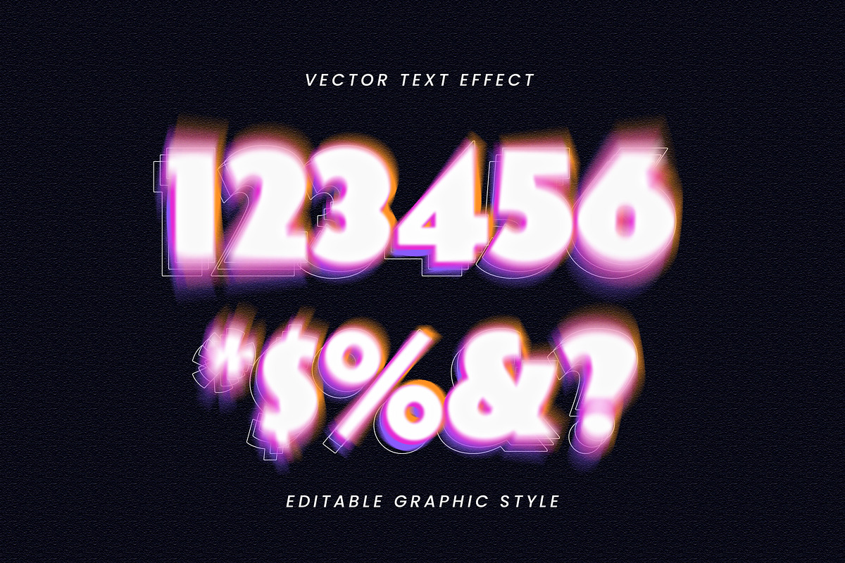 Dissolving Text Effect Neon Blurred, a Templates & Theme by studiogstock (Photo 2 of 3)