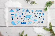 Blue Christmas Horse Illustrations, an Animal Illustration by Lucyinyourheart (Thumbnail 2 of 6)