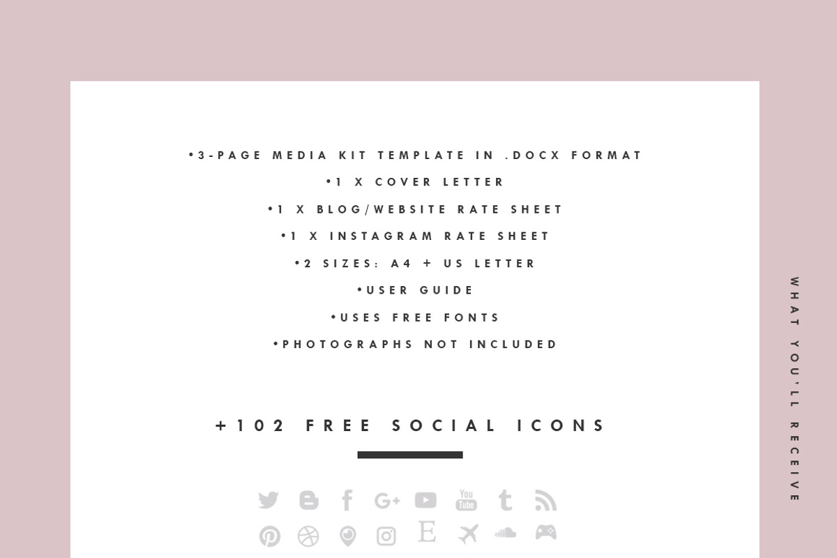 Social Media Kit Template Set | 6Pgs, a Social Media Template by Blogger Kit Co. (Photo 4 of 5)