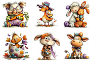 Whimsical Baby Farm Easter Clipart, an Illustration by CreationArt (Thumbnail 2 of 6)