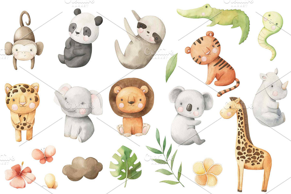 Name Creator - Safari animals, an Animal Illustration by Alesya Pytskaya (Photo 3 of 8)