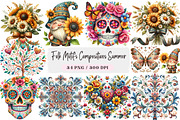 Folk Motifs Compositions Summer PNG, an Illustration by DreamArtGraphic (Thumbnail 1 of 4)