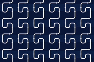 Plumbing Pipe Seamless Pattern, a Pattern Graphic by Mightyfire