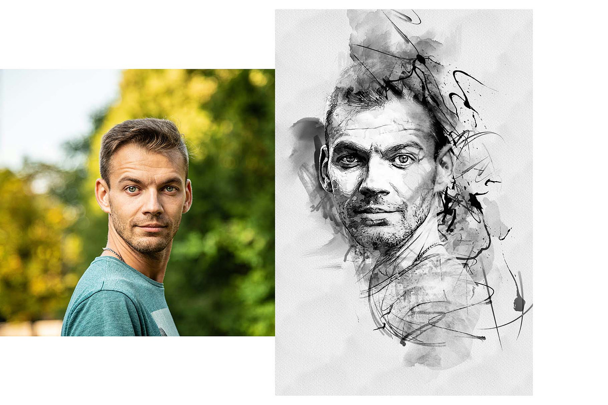 Sketch Tracing Photoshop Action, an Action Add-On by MRI STUDIO (Photo 6 of 19)