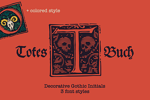 Totes Buch Gothic Woodcut Initials