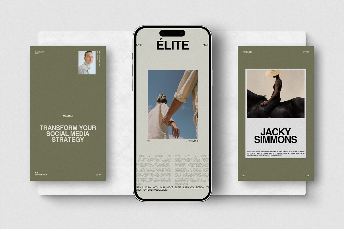 ZAVI | Instagram STORIES Bundle, a Social Media Template by The Aesthetic Studio (Photo 4 of 10)
