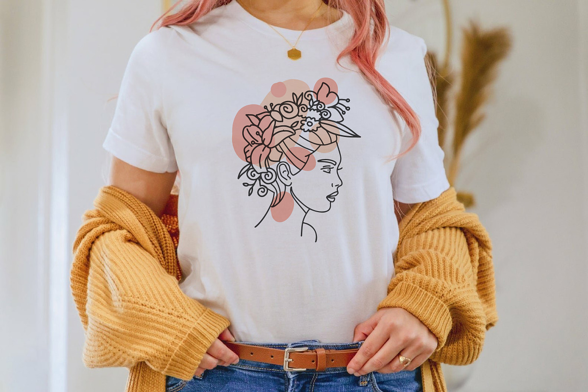 Head in flowers: women faces lineart, a Person Illustration by Lana Sham (Photo 8 of 11)
