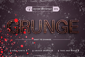 Grunge Rust - Editable Text Effect,