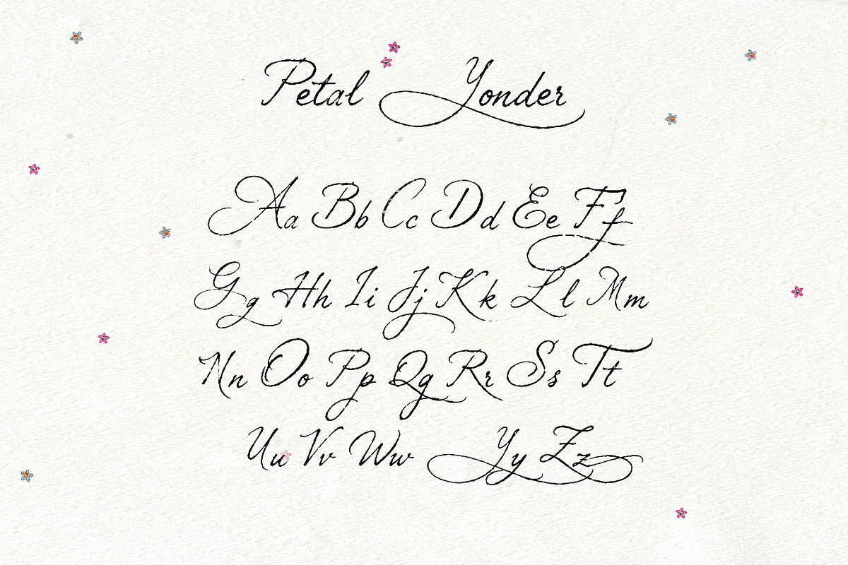 Petal Yonder: Airy Script Font, a Script Font by Mneme (Photo 6 of 9)