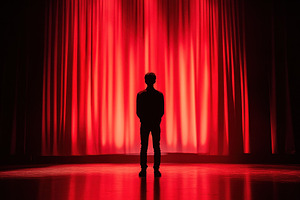 Silhouette of a person standing on s, a Photo by Iftikhar Alam