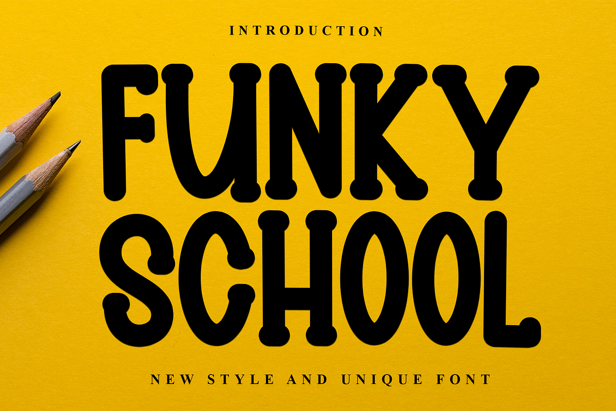 Funky School, a Serif Font by InermediaSTUDIO (Photo 1 of 7)