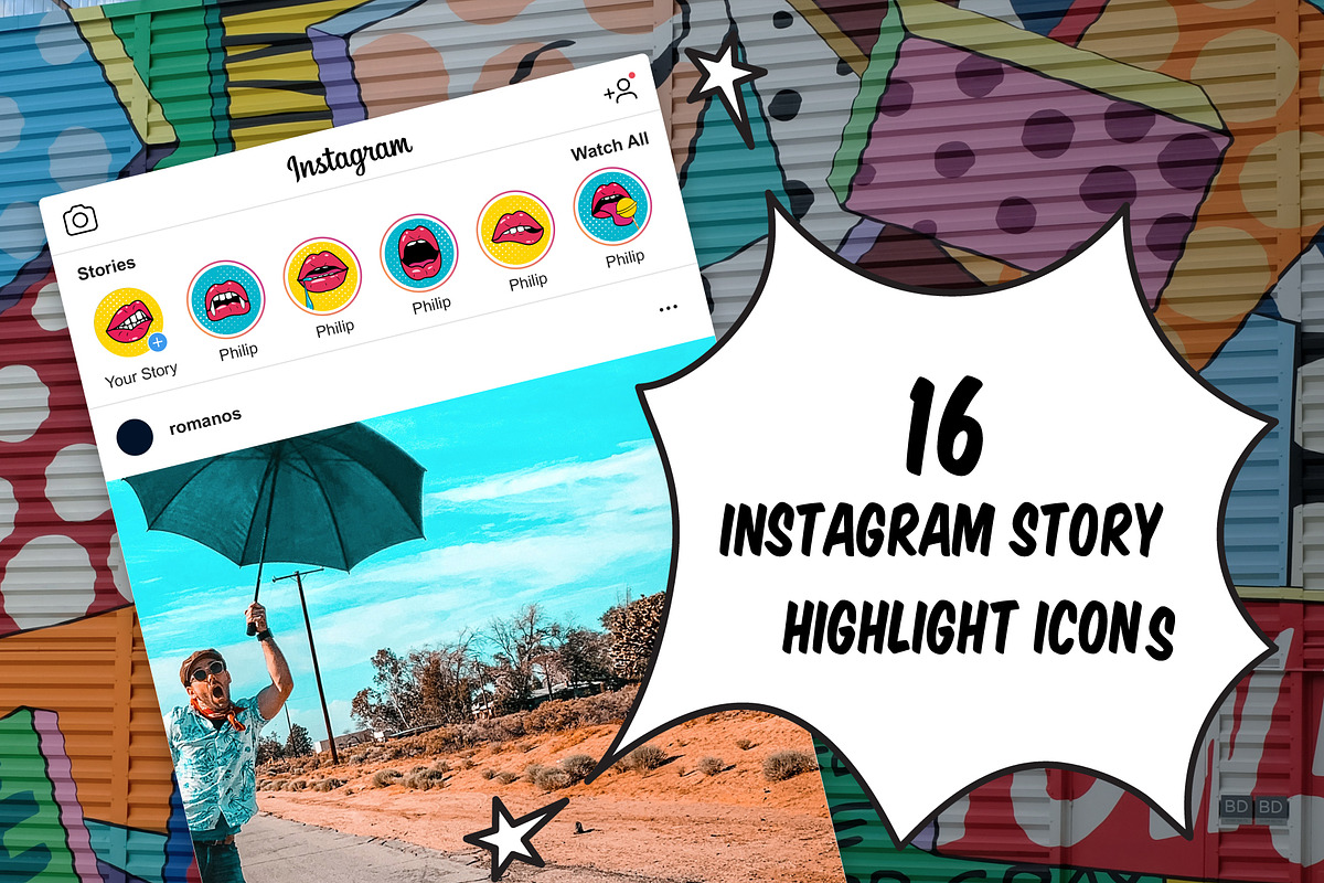 Instagram story highlight icons, a Social Media Template by Lucky Shop (Photo 1 of 3)