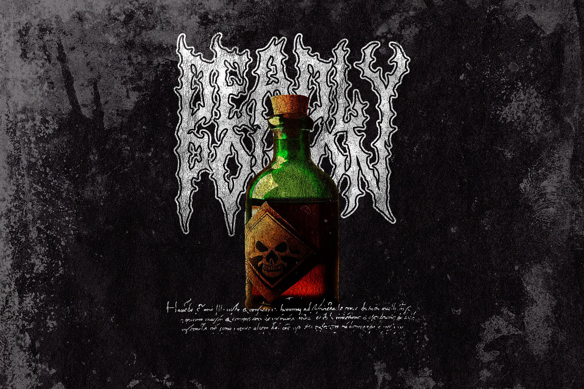 Aborted Corpse – Trash Typeface, a Blackletter Font by Fonday Studio (Photo 6 of 7)