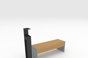 3D Model Bench Park 24