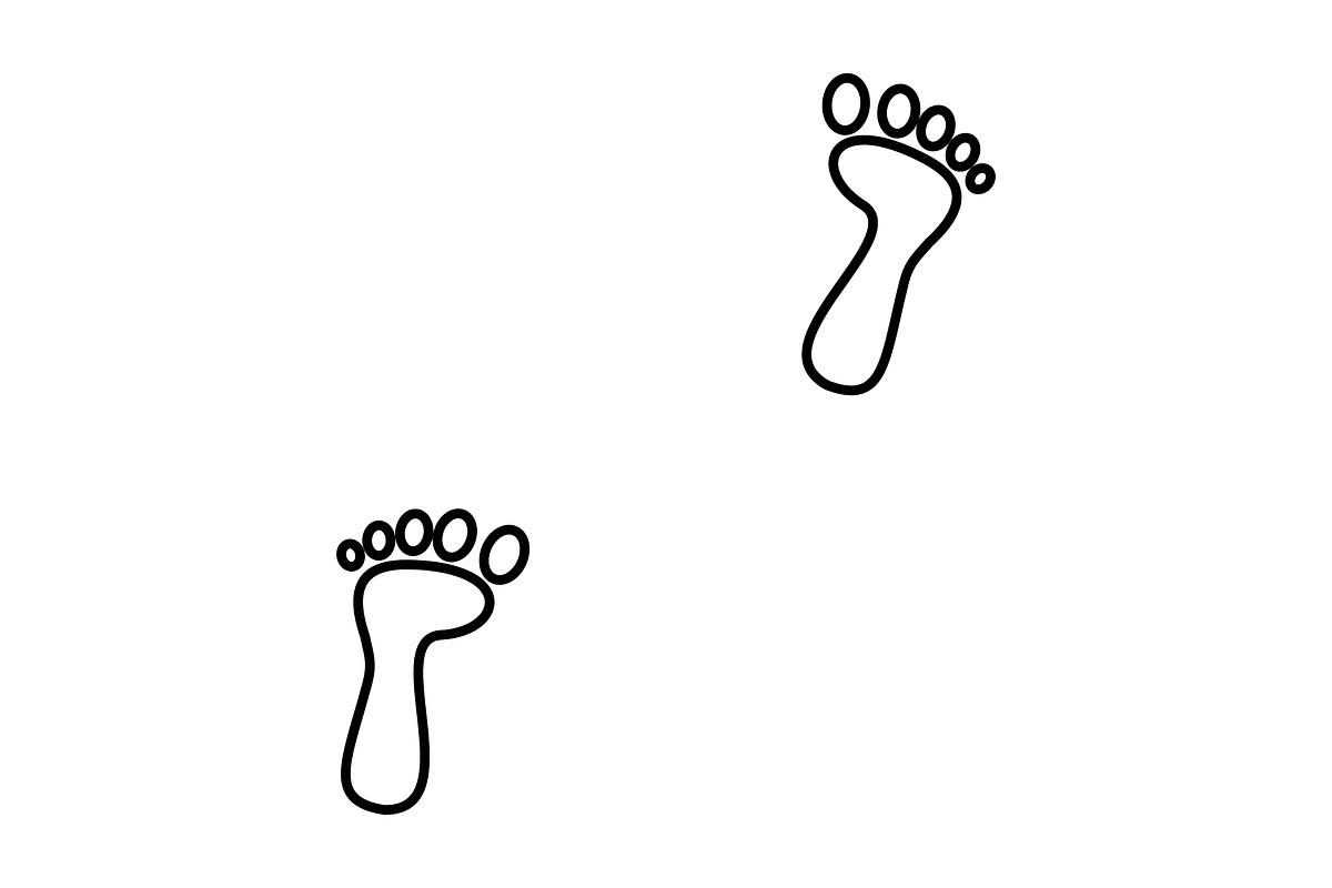 Footprint icon, an Outline Icon by Sumberpangan (Photo 2 of 3)