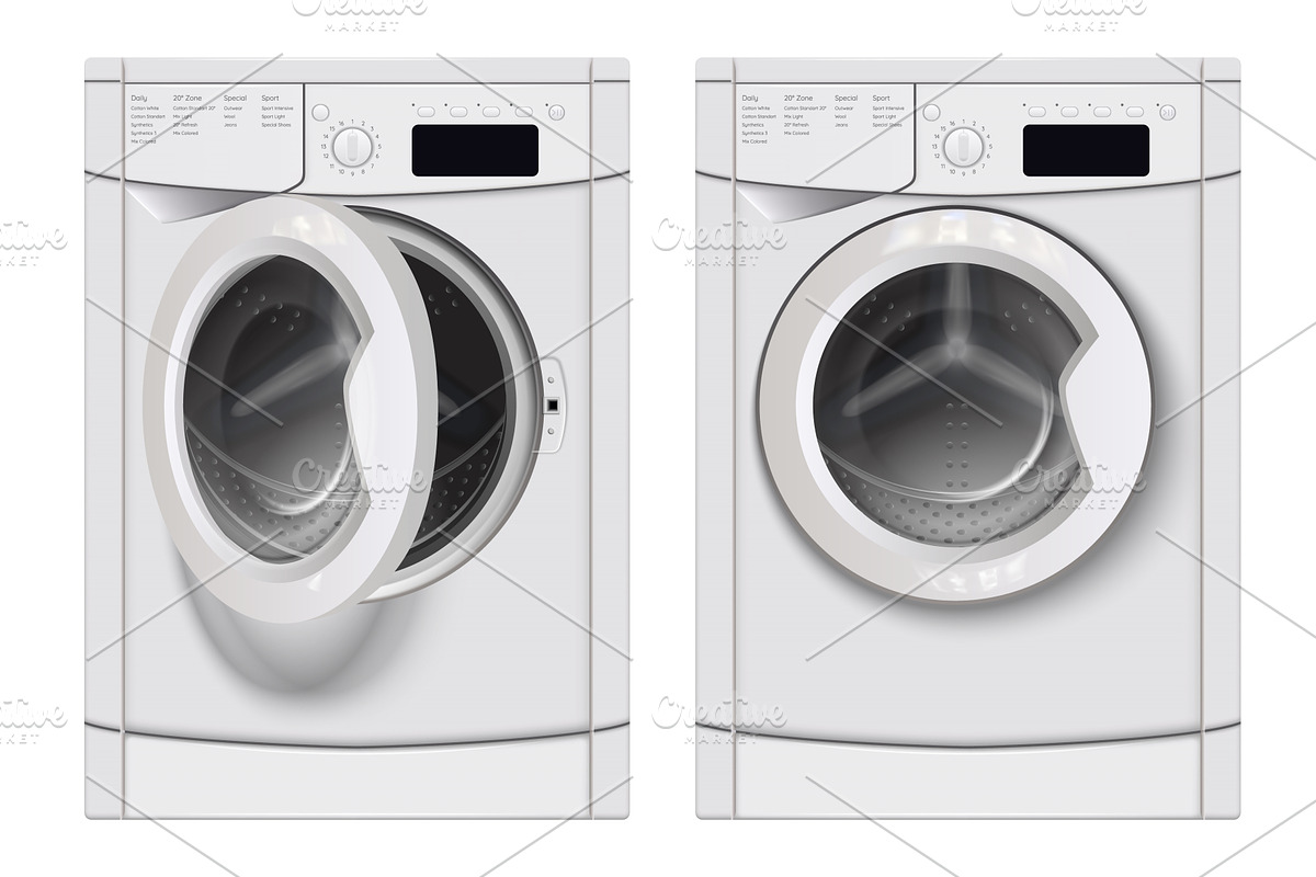 Realistic washing machine, an Object Illustration by Things for designers