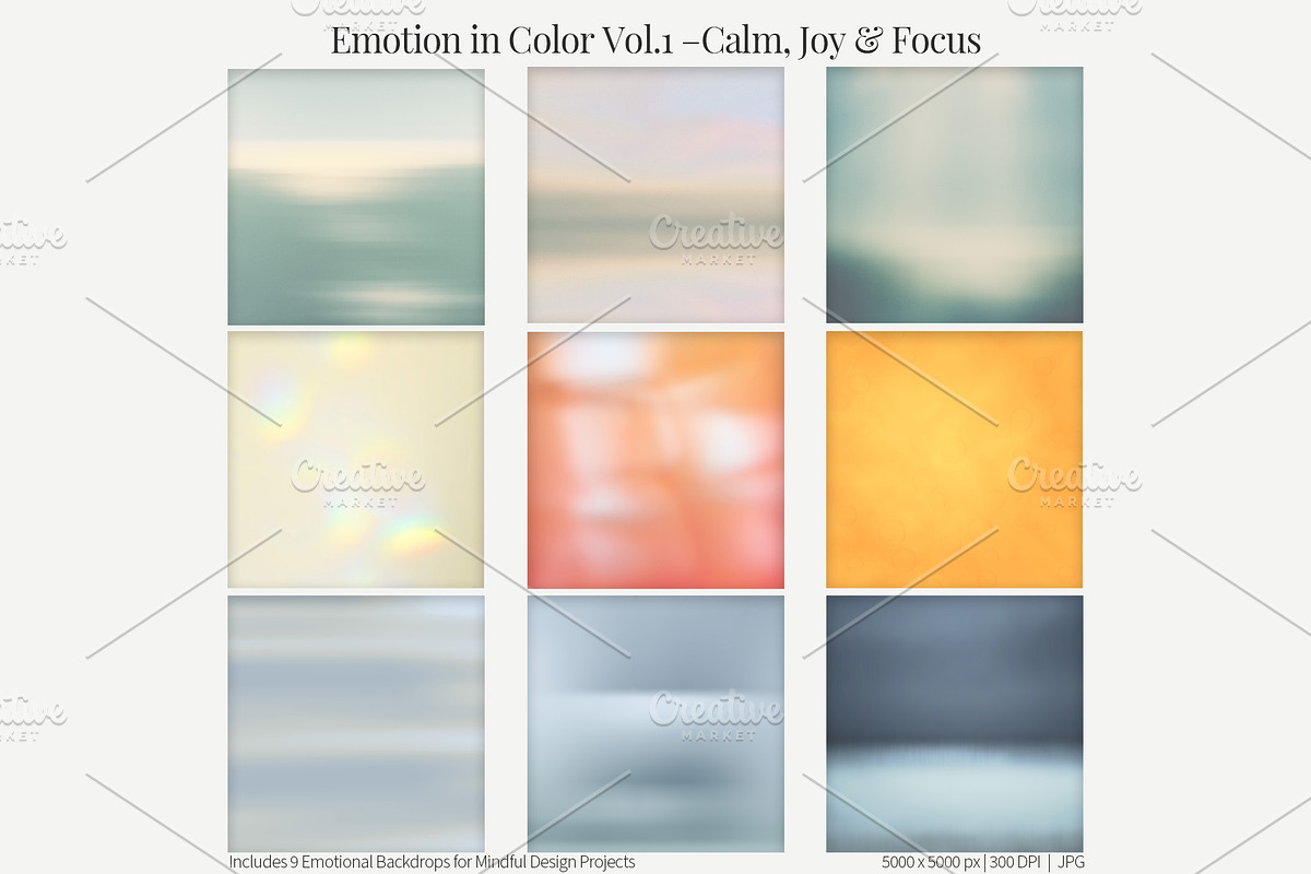 Emotion in Color: Calm, Joy, Focus, a Background Graphic by studio MoShie (Photo 2 of 6)