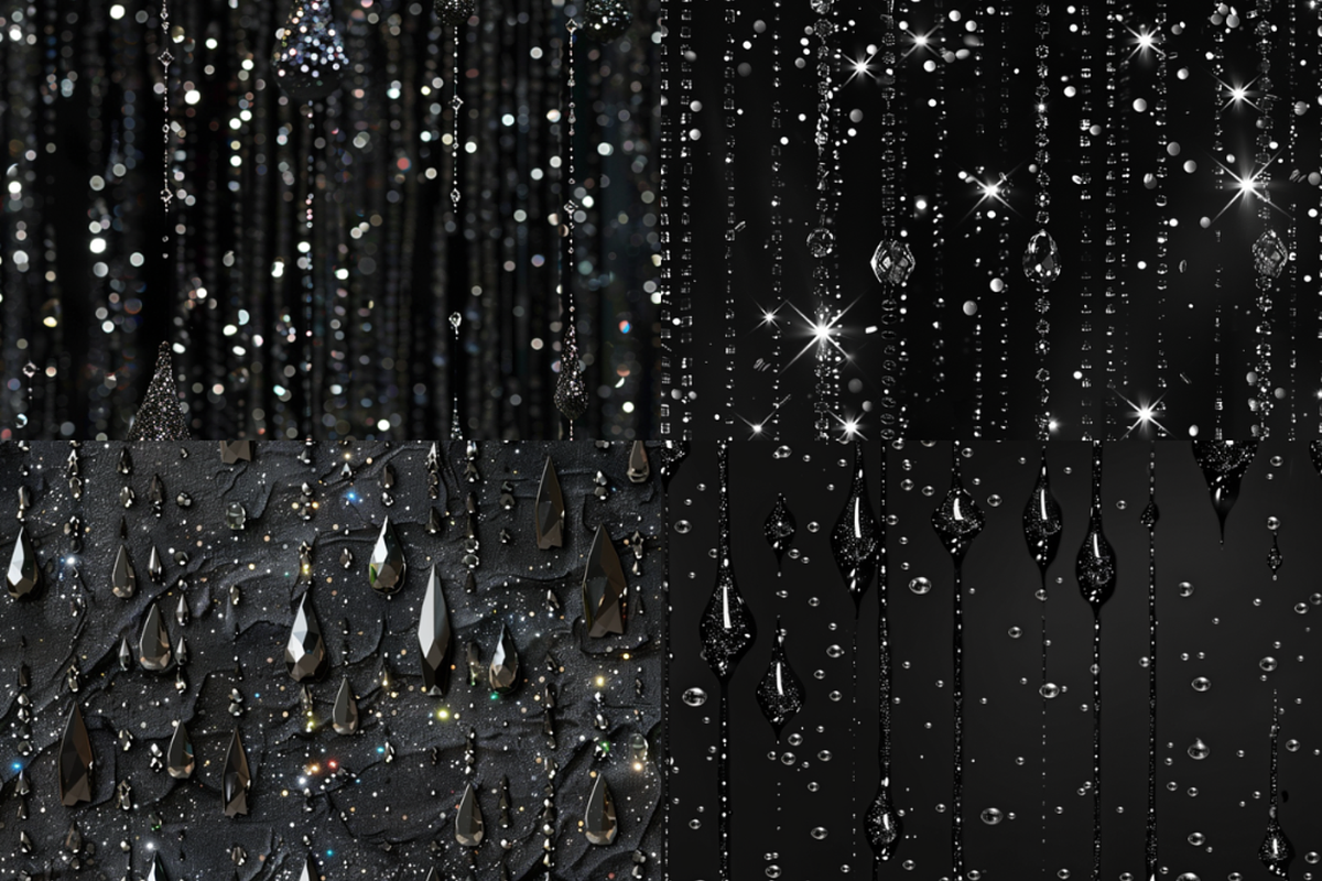 Black Dripping Glitter Patterns, a Pattern Graphic by PrintablesByFranklyn (Photo 6 of 6)