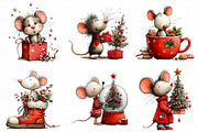 Whimsical Mouse Christmas Clipart, an Illustration by Daily.Designs (Thumbnail 7 of 7)