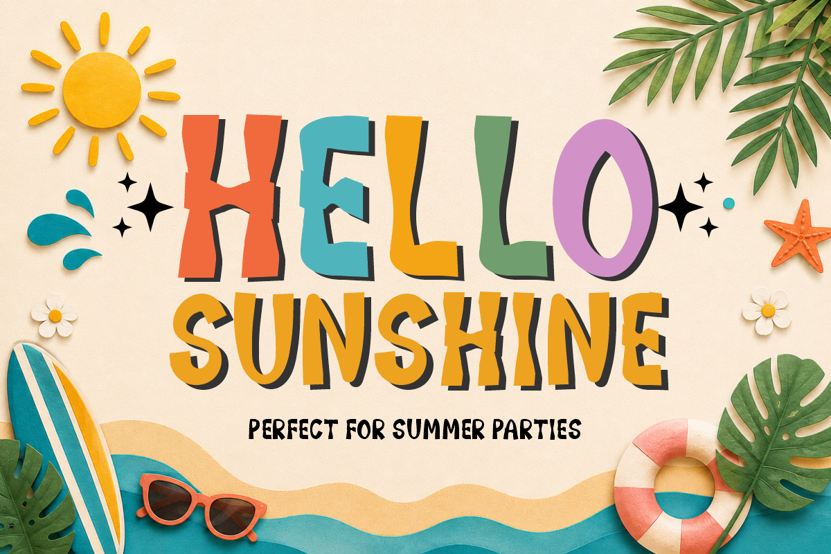 Summer Graffiti- Tropical Craft Font, a Handwritten Font by KiddoGlyphs Studio (Photo 2 of 5)