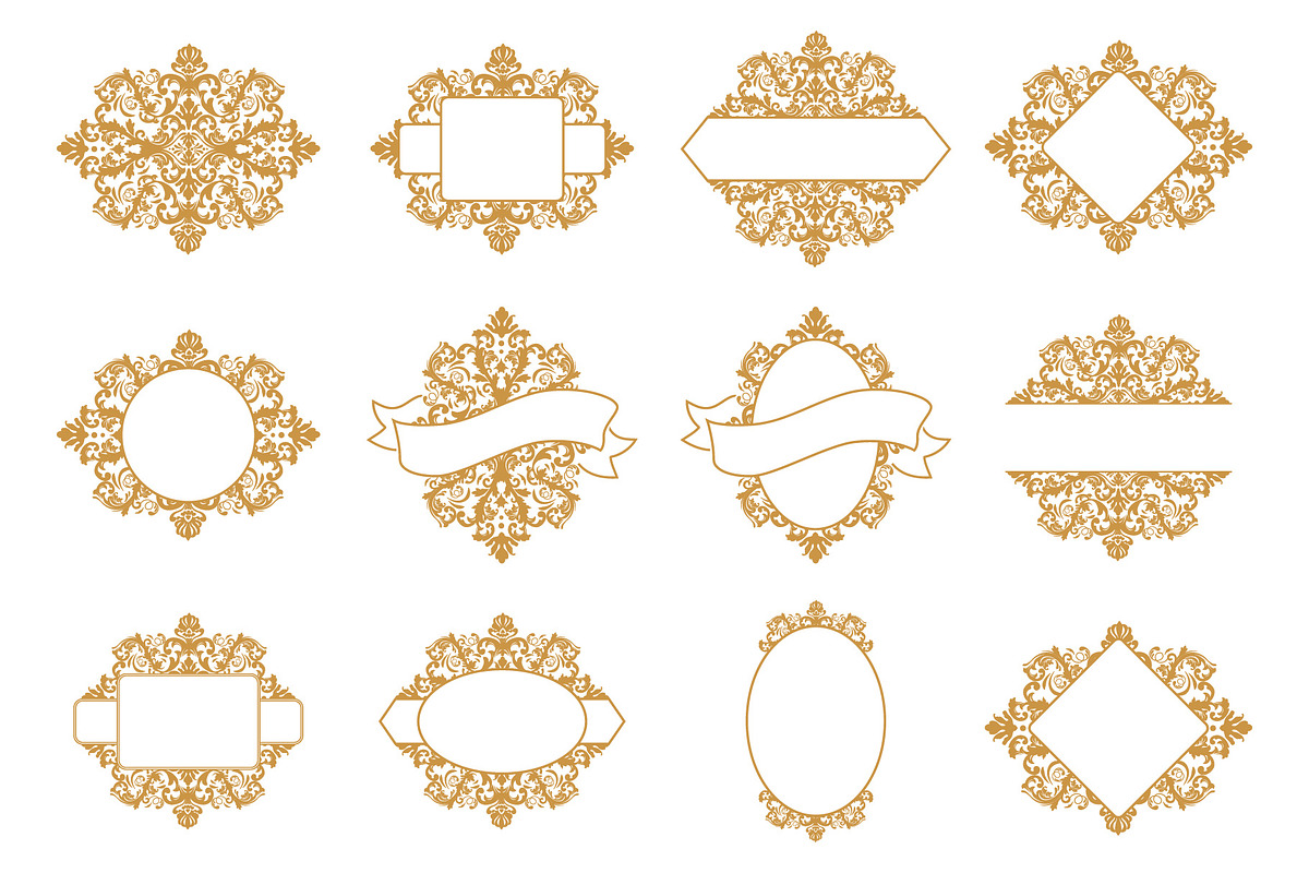 30 Damask  pattern frames 03, an Illustration by Bloom21Art (Photo 2 of 7)