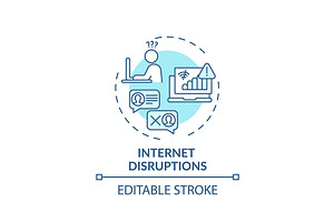 Internet Disruptions Concept Icon