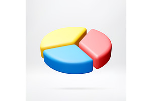 Colorful 3d pie chart illustration, a Finance Illustration by Abscent